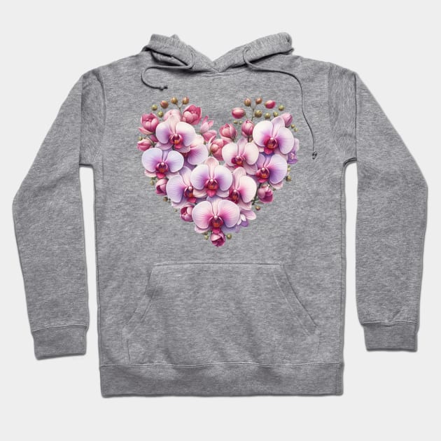 Heart Shaped Flowers Hoodie by Chromatic Fusion Studio